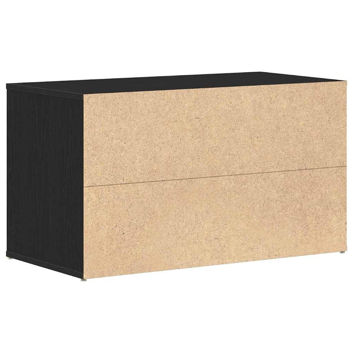 Hallbænk med skuffe Sort eg 80 x 40 x 45 cm Konstrueret træ