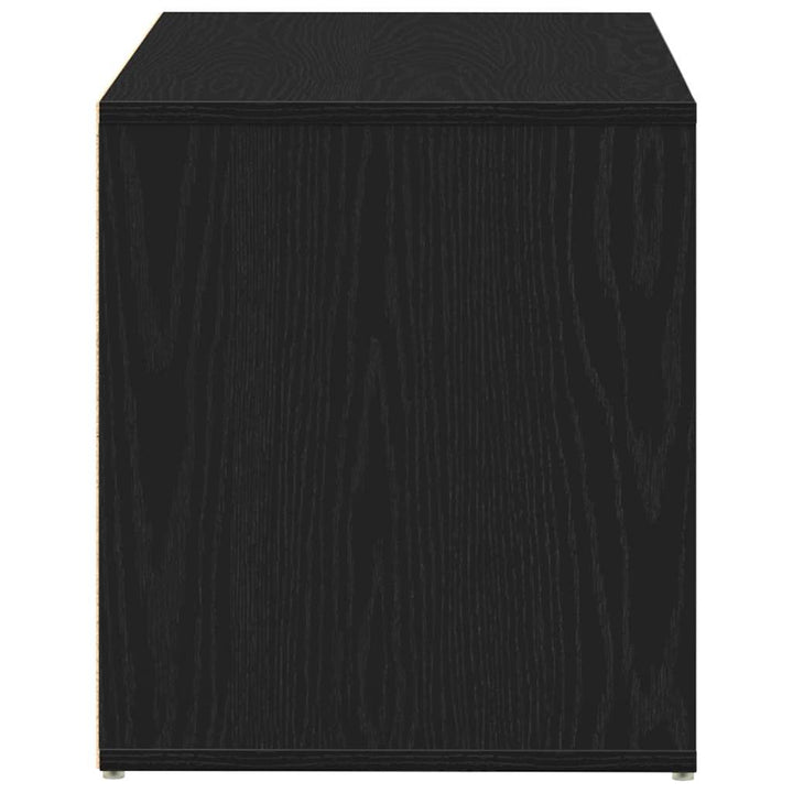 Hallbænk med skuffe Sort eg 80 x 40 x 45 cm Konstrueret træ