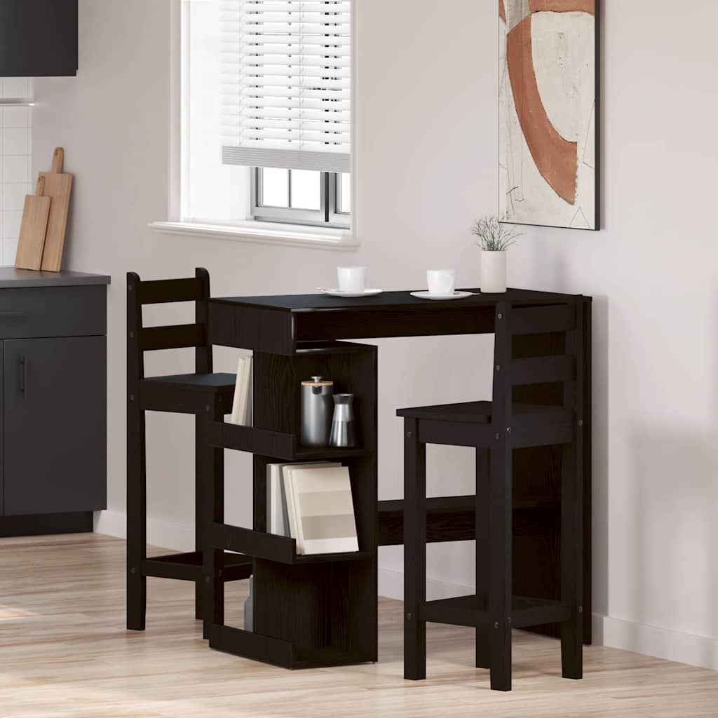 Barbord 100 x 48 x 101,5 cm Konstrueret træ Sort eg