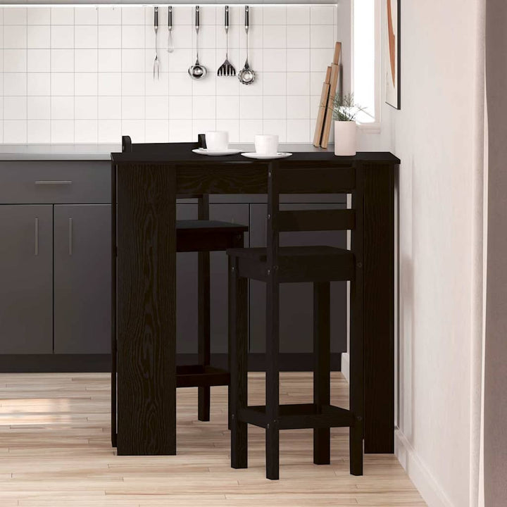 Barbord 102 x 50 x 103,5 cm Konstrueret træ Sort eg