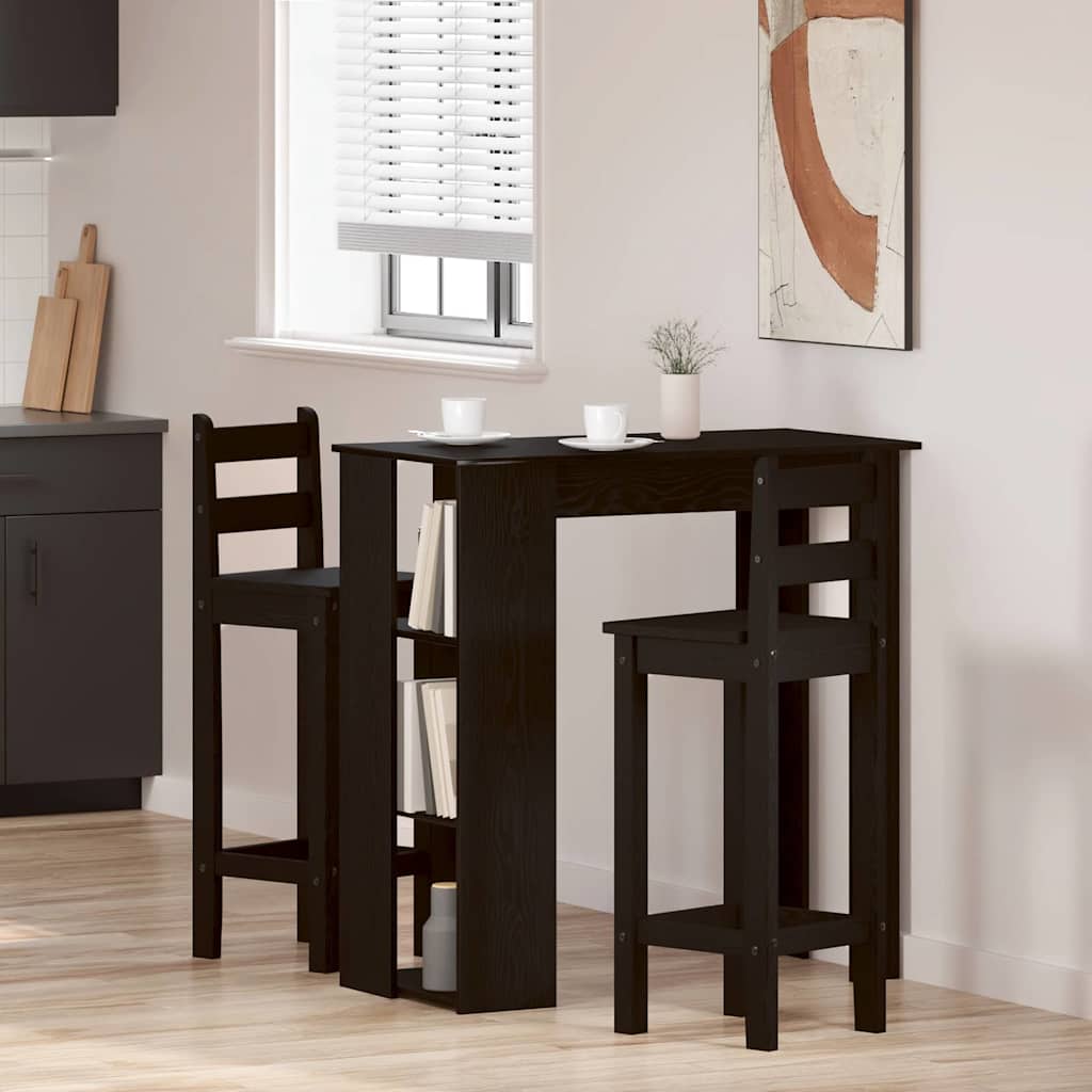 Barbord 102 x 50 x 103,5 cm Konstrueret træ Sort eg