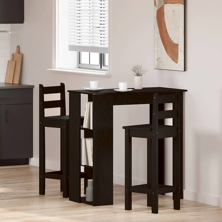 Barbord 102 x 50 x 103,5 cm Konstrueret træ Sort eg