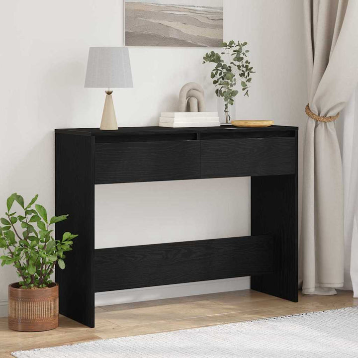Konsolbord Sort eg 100 x 35 x 76,5 cm Konstrueret træ