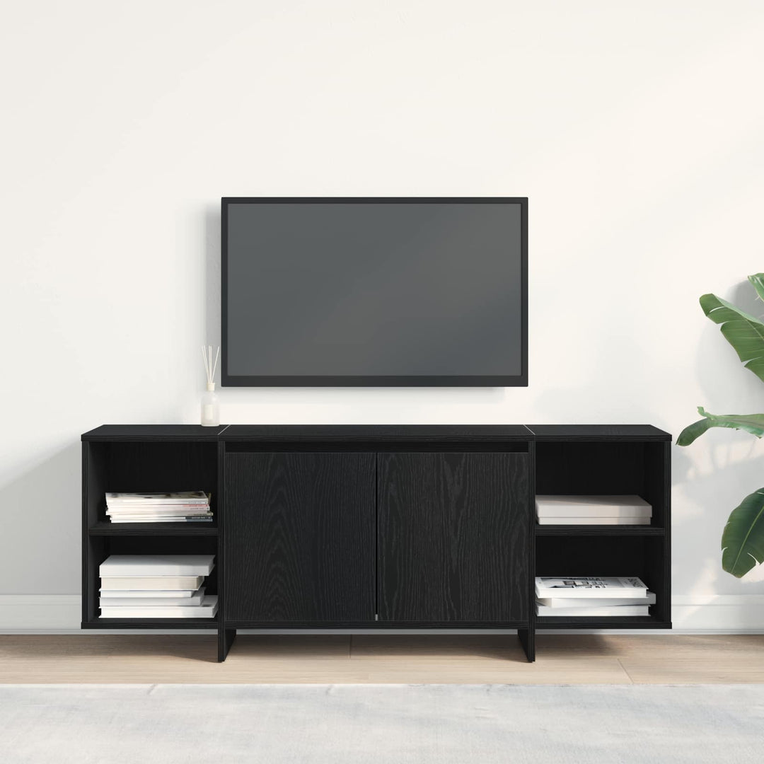 TV-skab 130 x 35 x 50 cm Sort eg Konstrueret træ