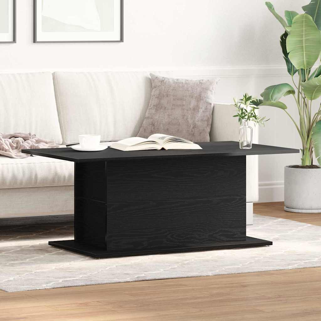 Sofabord Sort eg 102 x 55,5 x 40 cm Konstrueret træ
