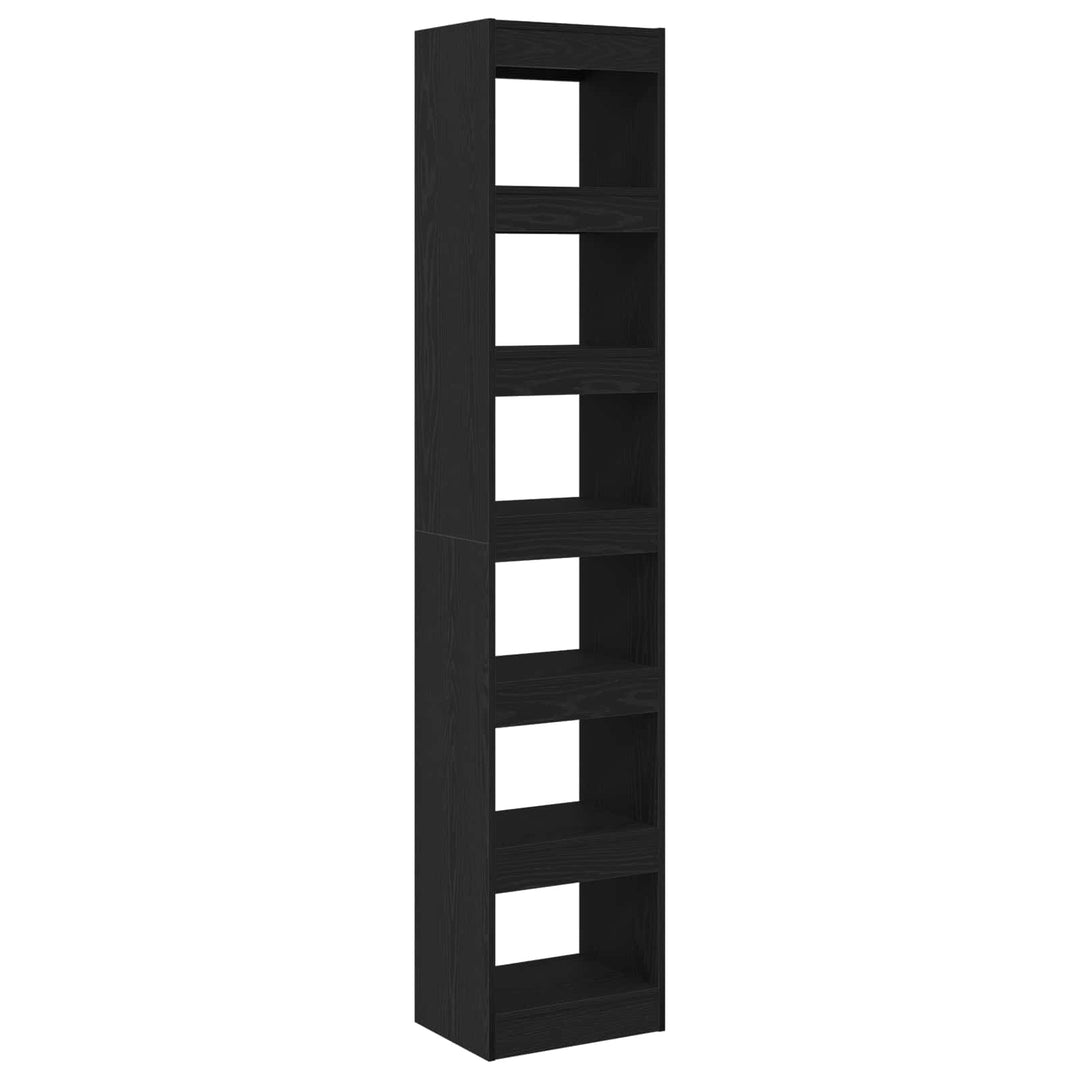 Bogskab Sort eg 40 x 30 x 198 cm Konstrueret træ