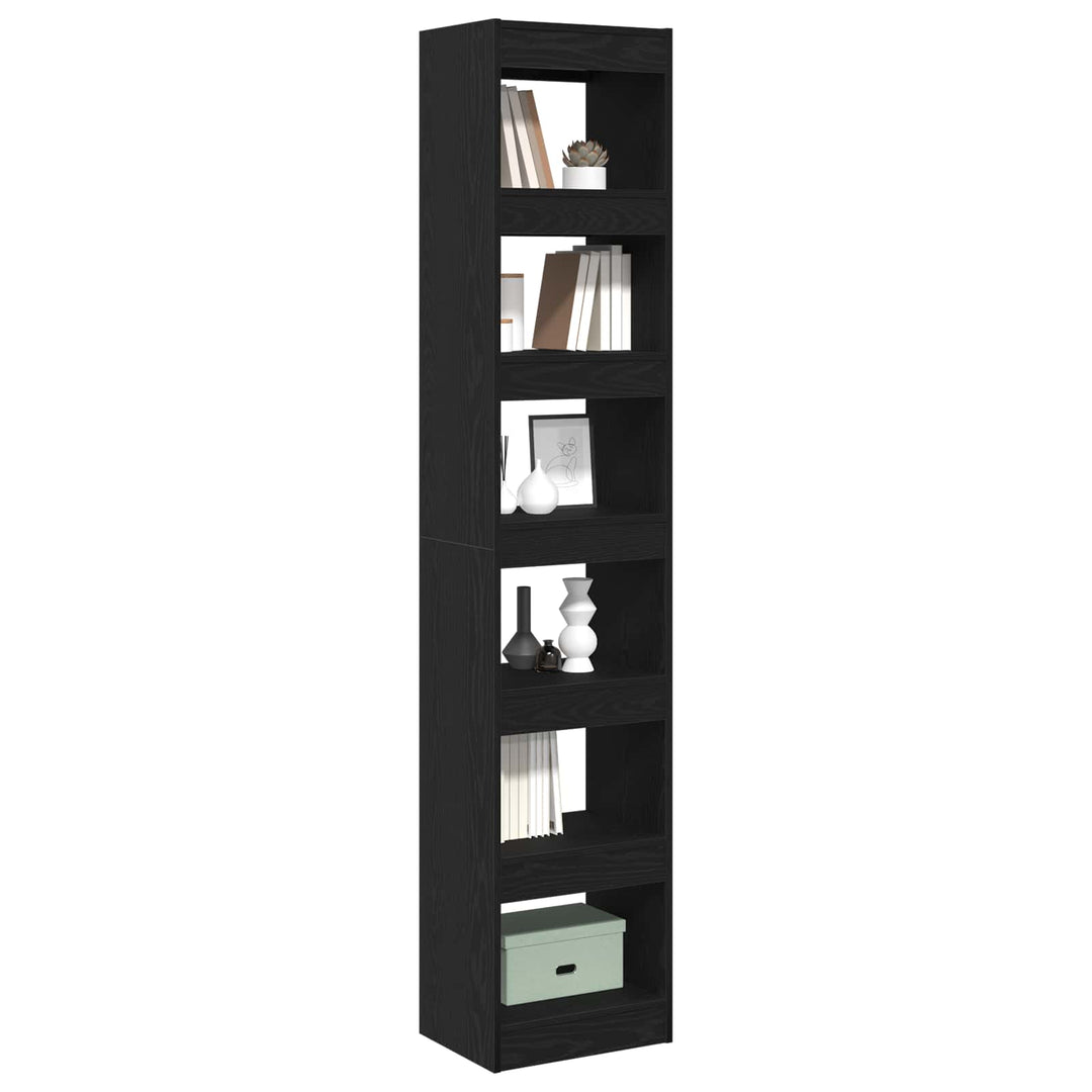Bogskab Sort eg 40 x 30 x 198 cm Konstrueret træ
