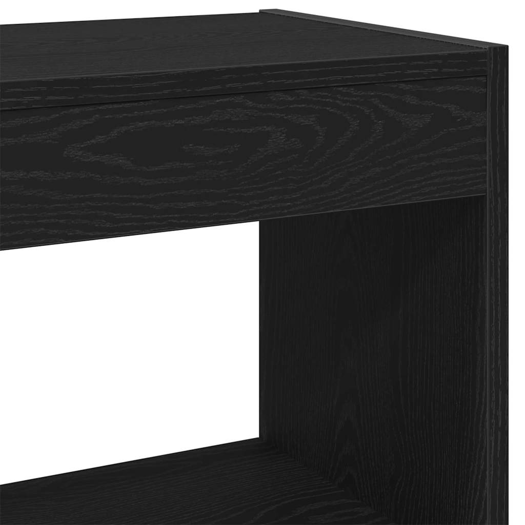 Bogskab 2 pcs Sort eg 80 x 30 x 72 cm Konstrueret træ