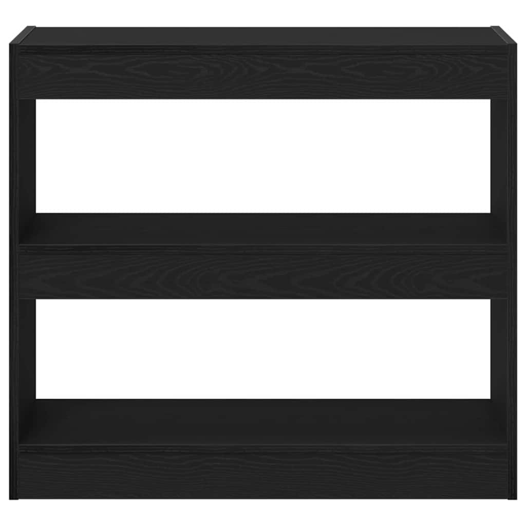 Bogskab 2 pcs Sort eg 80 x 30 x 72 cm Konstrueret træ
