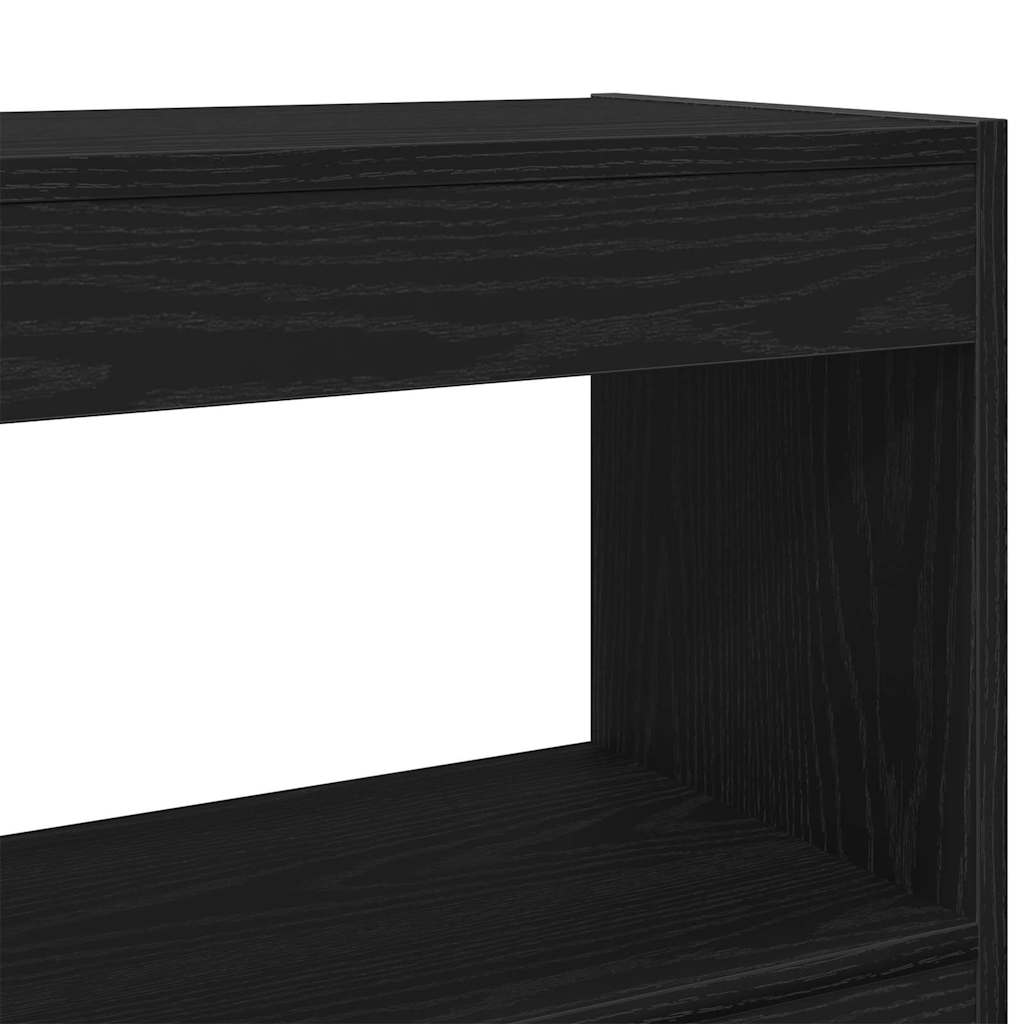 Bogreol Sort eg 100 x 30 x 72 cm Konstrueret træ