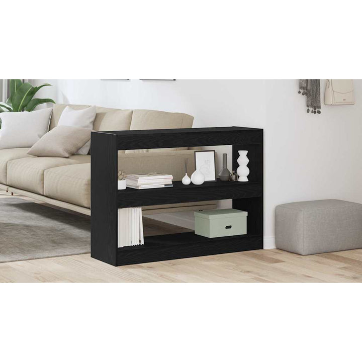 Bogreol Sort eg 100 x 30 x 72 cm Konstrueret træ