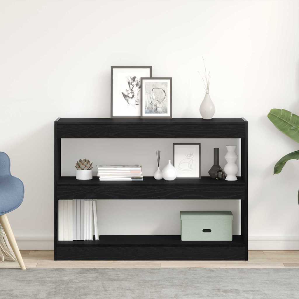 Bogreol Sort eg 100 x 30 x 72 cm Konstrueret træ