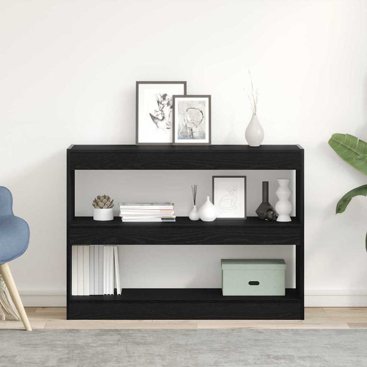 Bogreol Sort eg 100 x 30 x 72 cm Konstrueret træ