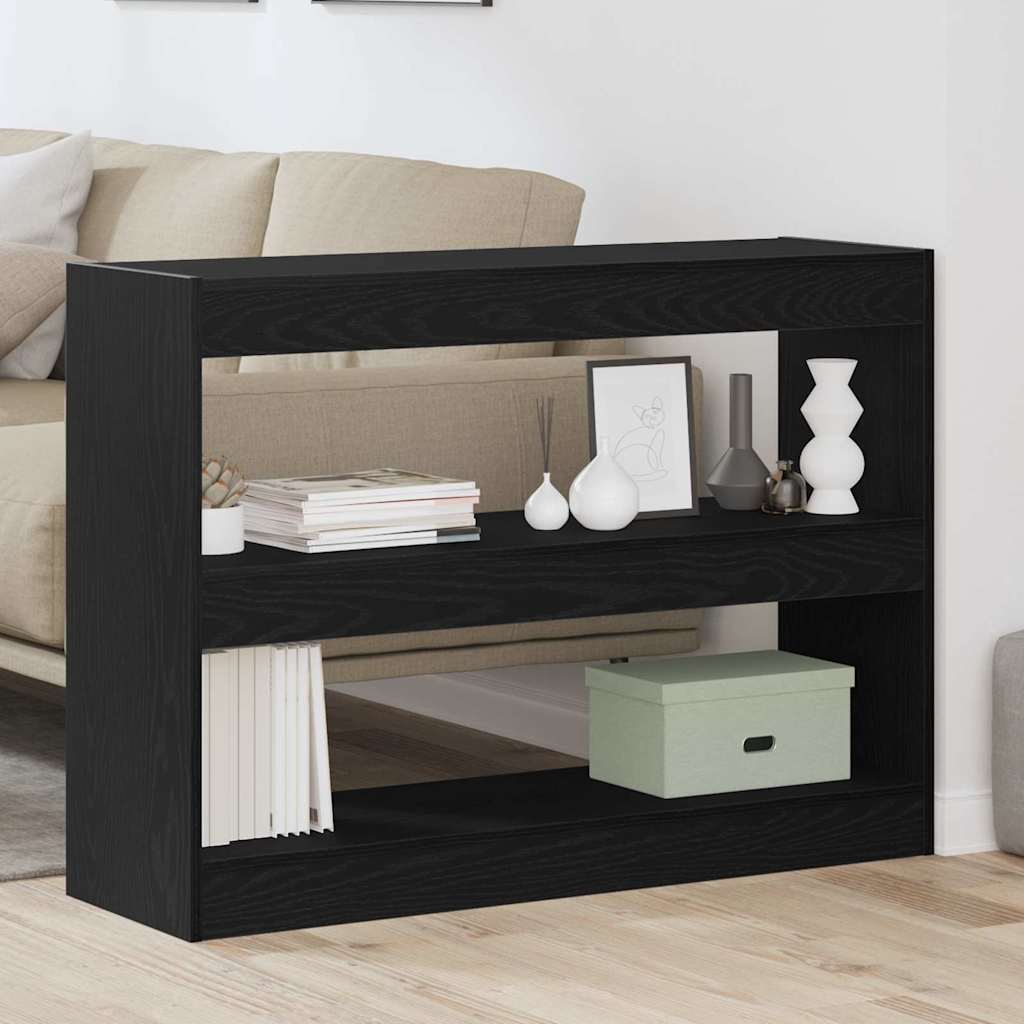 Bogreol Sort eg 100 x 30 x 72 cm Konstrueret træ