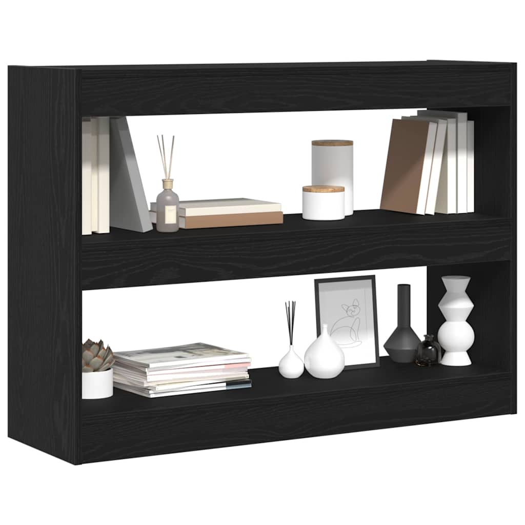Bogreol Sort eg 100 x 30 x 72 cm Konstrueret træ