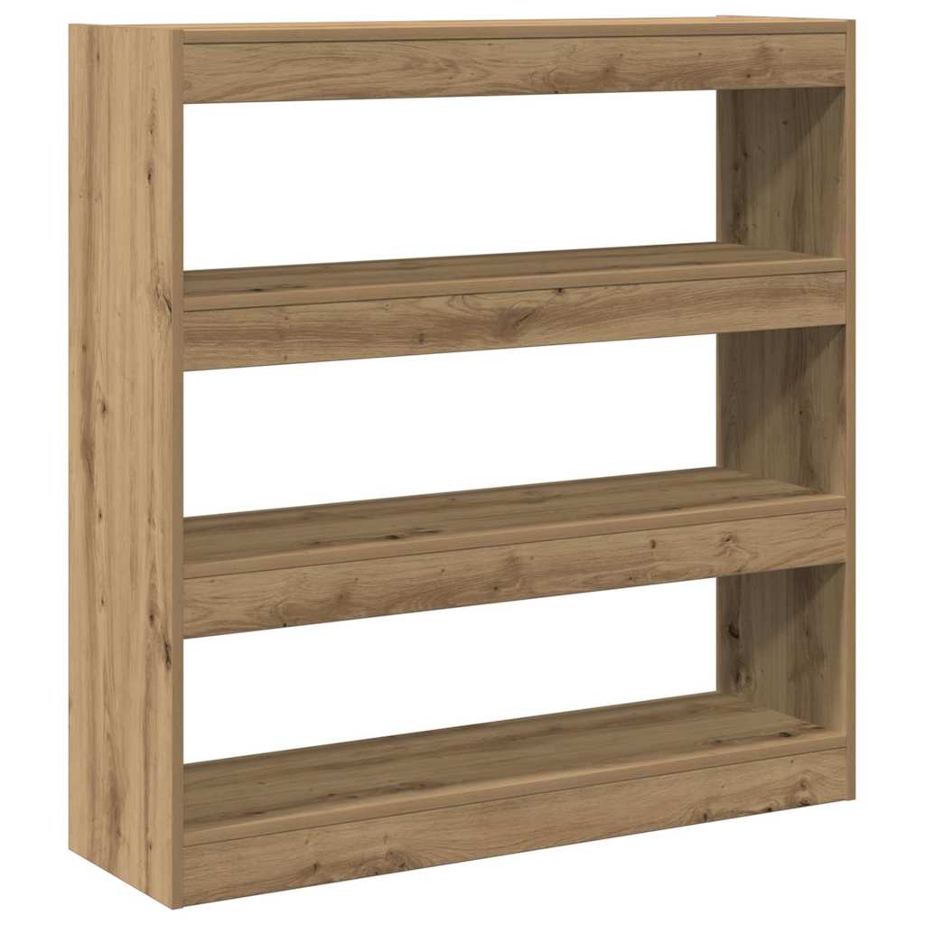 Bogskab 3 niveauer 100 x 30 x 103 cm Konstrueret træ artisan eg