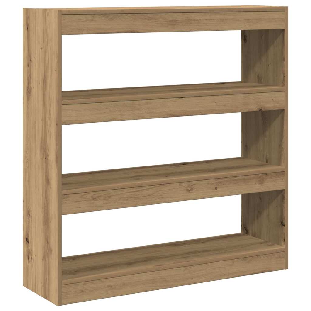 Bogskab 3 niveauer 100 x 30 x 103 cm Konstrueret træ artisan eg