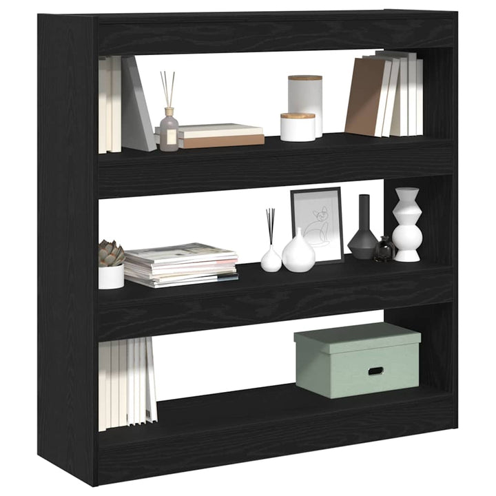Bogskab Sort eg 100 x 30 x 103 cm Konstrueret træ