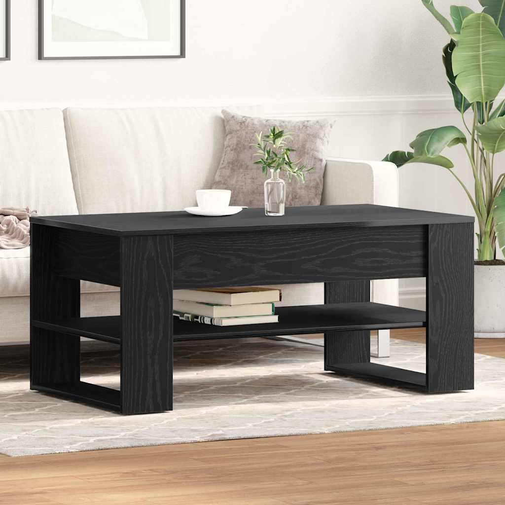 Sofabord Sort eg 102 x 55 x 45 cm Konstrueret træ
