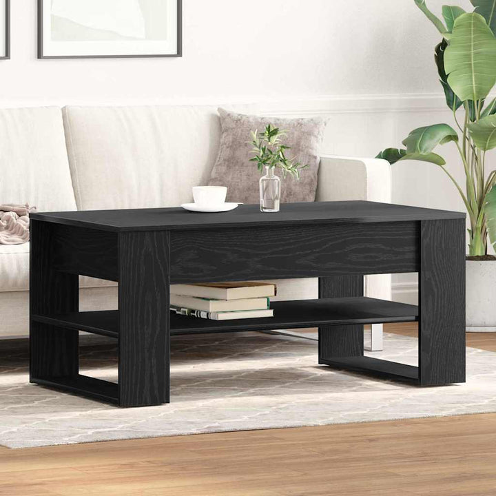 Sofabord Sort eg 102 x 55 x 45 cm Konstrueret træ