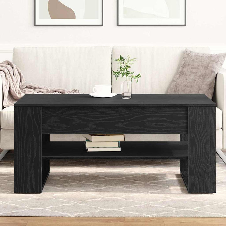 Sofabord Sort eg 102 x 55 x 45 cm Konstrueret træ