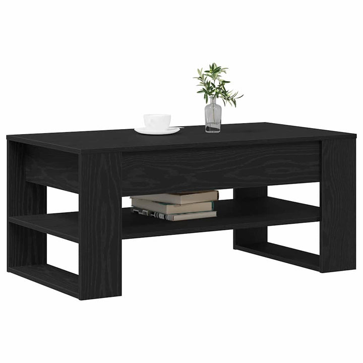 Sofabord Sort eg 102 x 55 x 45 cm Konstrueret træ