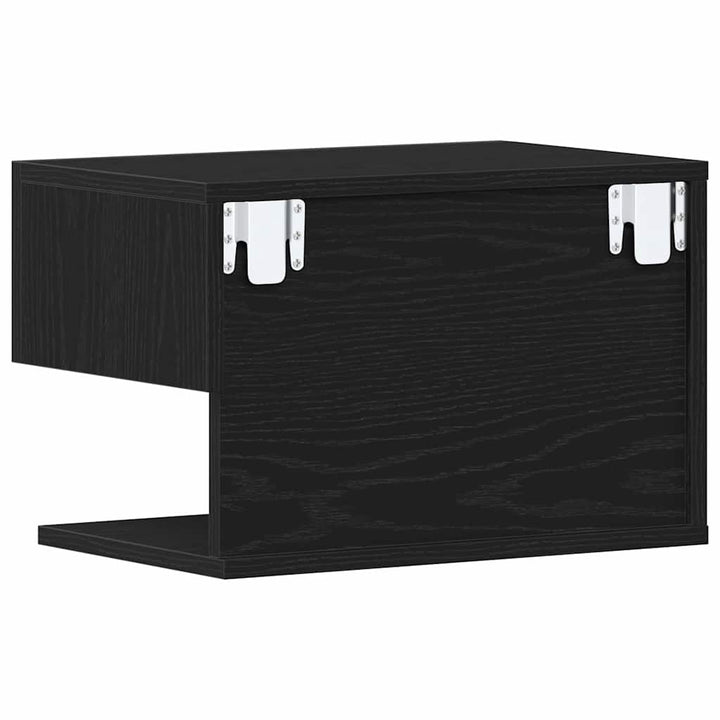 Natskab med skuffe Sort eg 46 x 30 x 30 cm Konstrueret træ