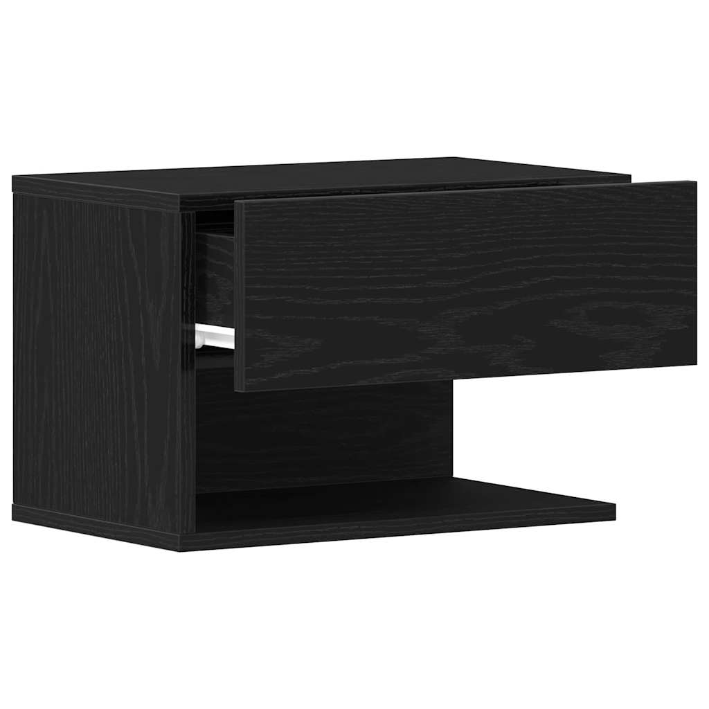 Natskab 2 pcs Sort eg 46 x 30 x 30 cm Konstrueret træ