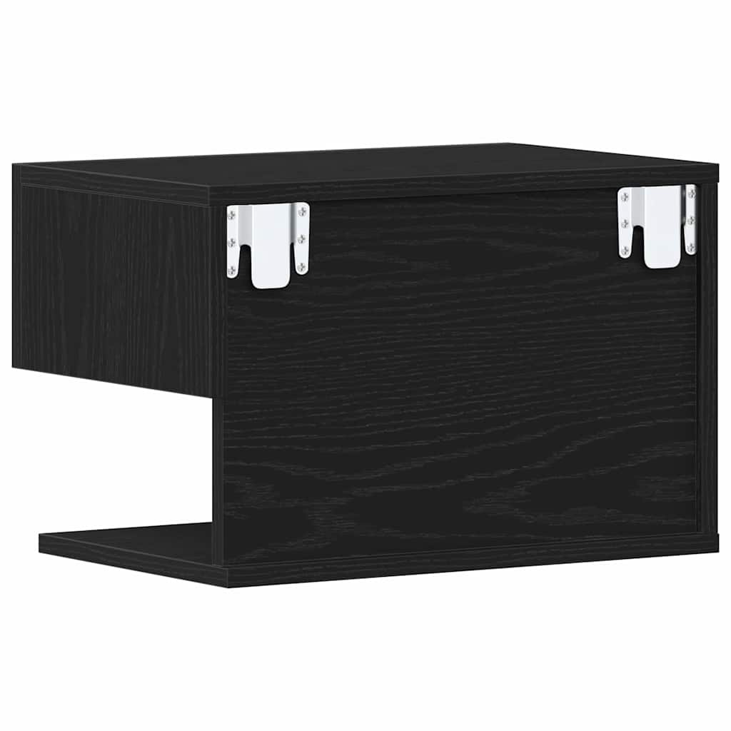 Natskab 2 pcs Sort eg 46 x 30 x 30 cm Konstrueret træ