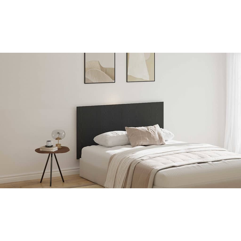 Senge Hovedgærde Sort eg 160 x 1.5 x 80.5 cm Konstrueret træ