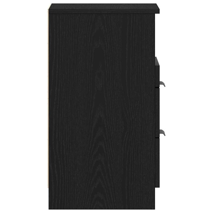 Natskab med skuffe Sort eg 40 x 35 x 65 cm Konstrueret træ