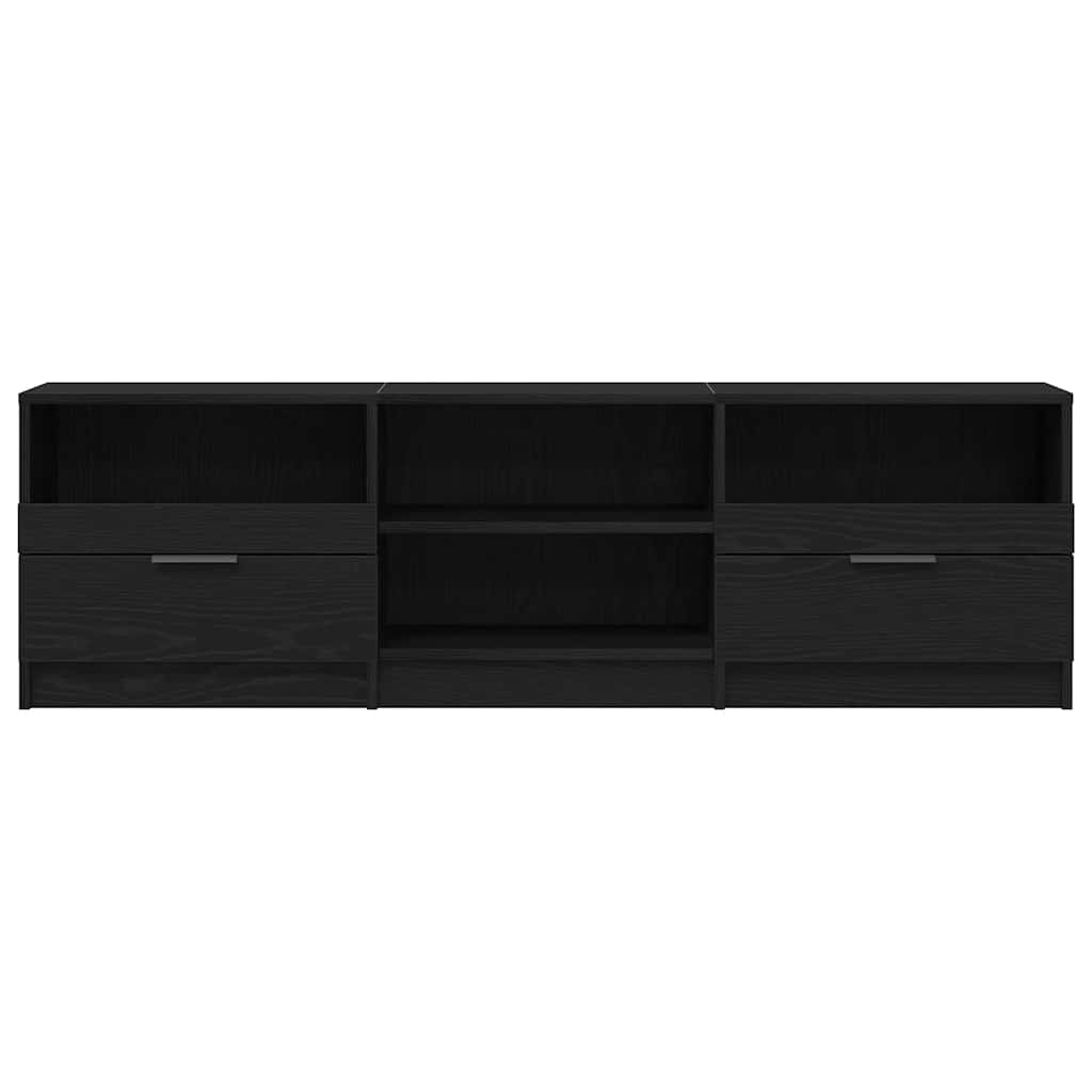 TV-skab med skuffe Sort eg 150 x 33,5 x 45 cm Konstrueret træ