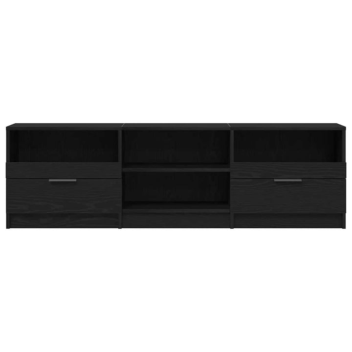 TV-skab med skuffe Sort eg 150 x 33,5 x 45 cm Konstrueret træ