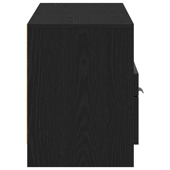 TV-skab med skuffe Sort eg 150 x 33,5 x 45 cm Konstrueret træ