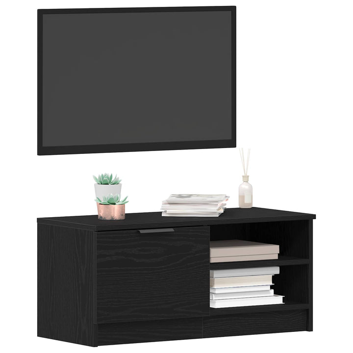 TV-skab Sort eg 80 x 35 x 36,5 cm Konstrueret træ