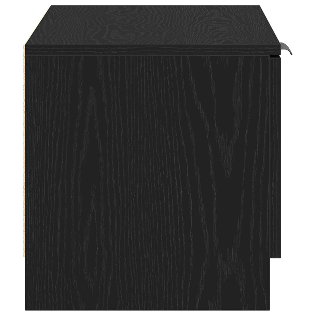 TV-skab 2 pcs Sort eg 80 x 35 x 36,5 cm Konstrueret træ