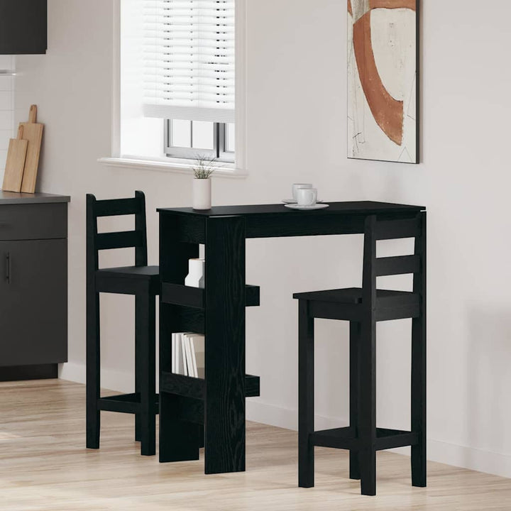 Væg barbord 102 x 45 x 103,5 cm Konstrueret træ Sort eg