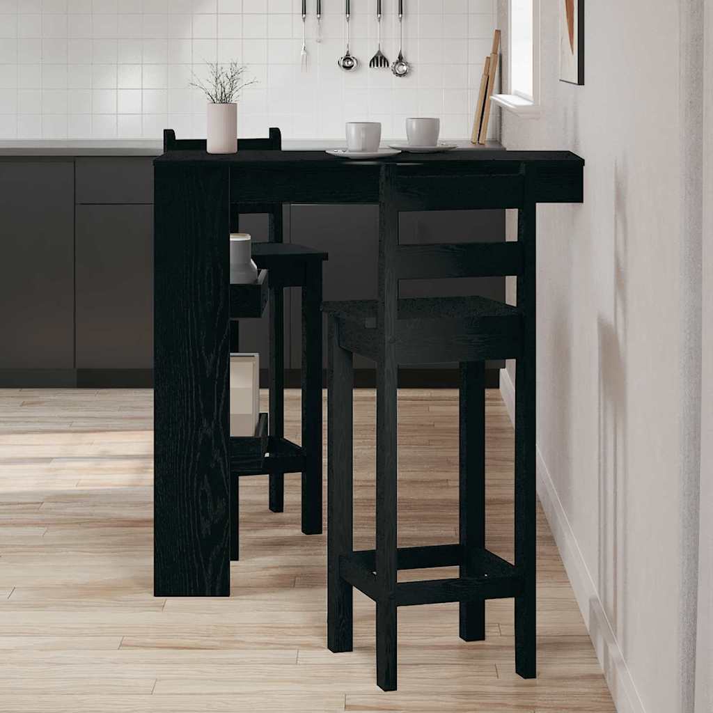 Væg barbord 102 x 45 x 103,5 cm Konstrueret træ Sort eg