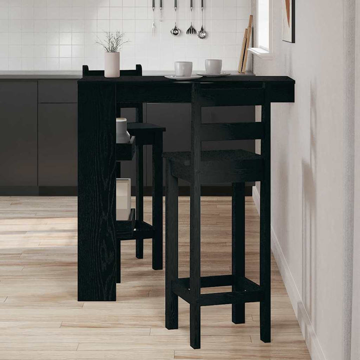 Væg barbord 102 x 45 x 103,5 cm Konstrueret træ Sort eg