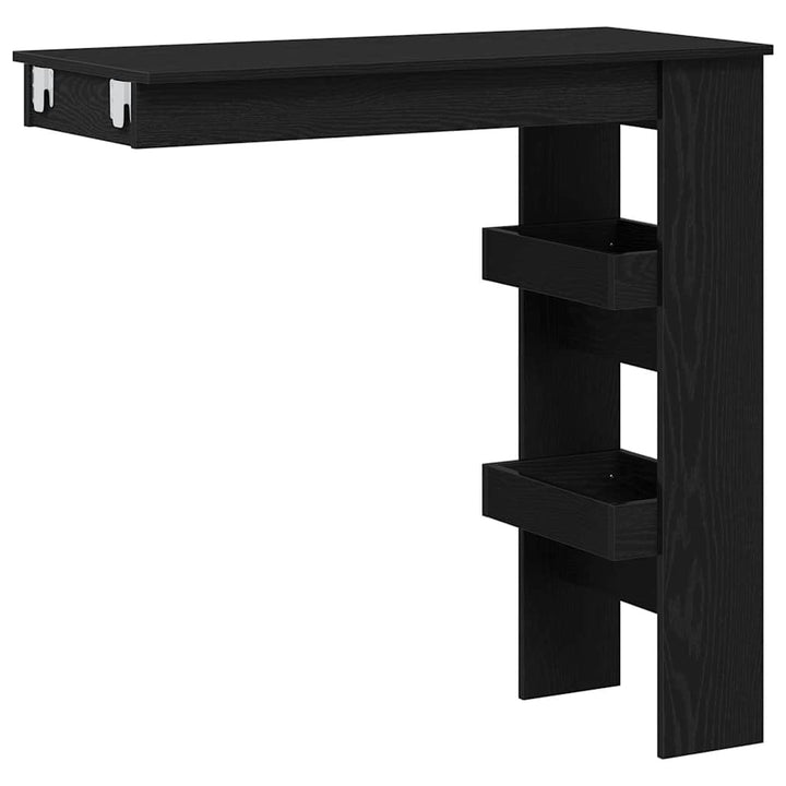 Væg barbord 102 x 45 x 103,5 cm Konstrueret træ Sort eg