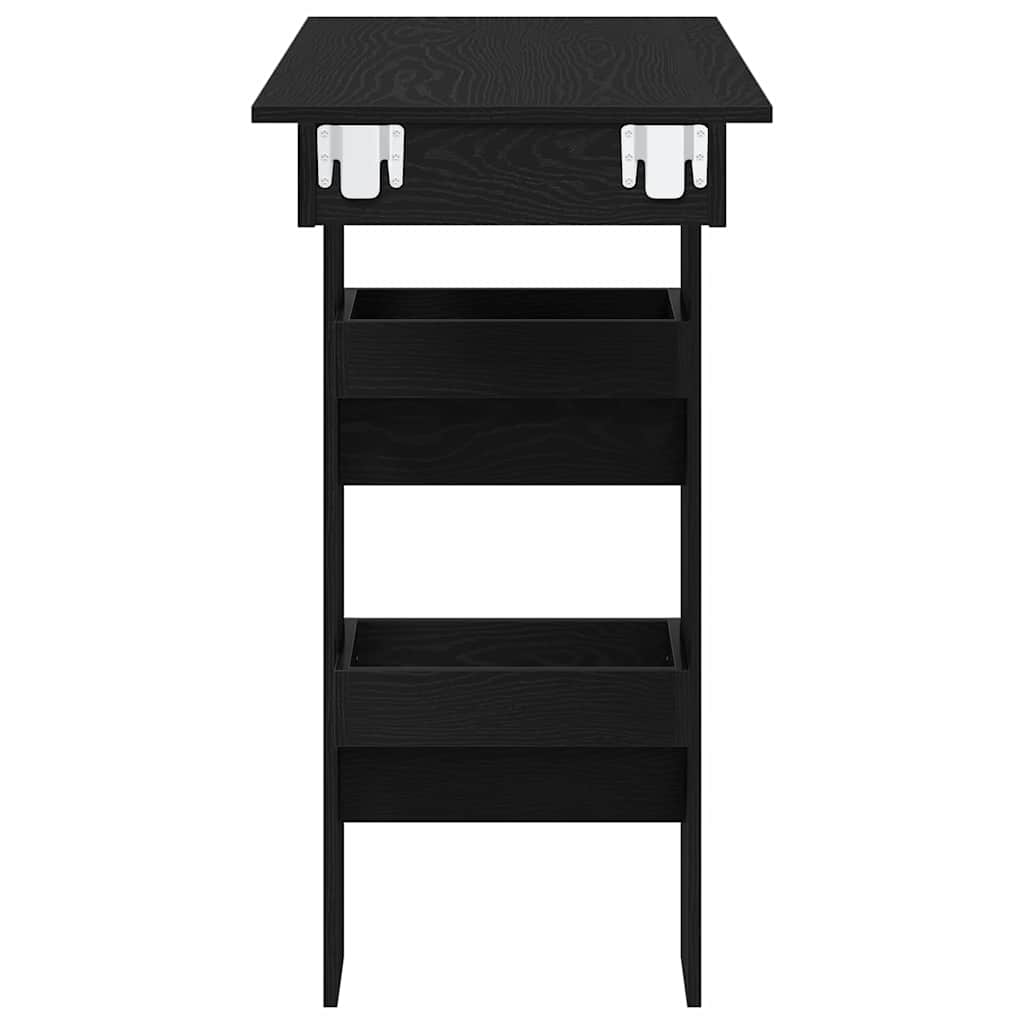Væg barbord 102 x 45 x 103,5 cm Konstrueret træ Sort eg