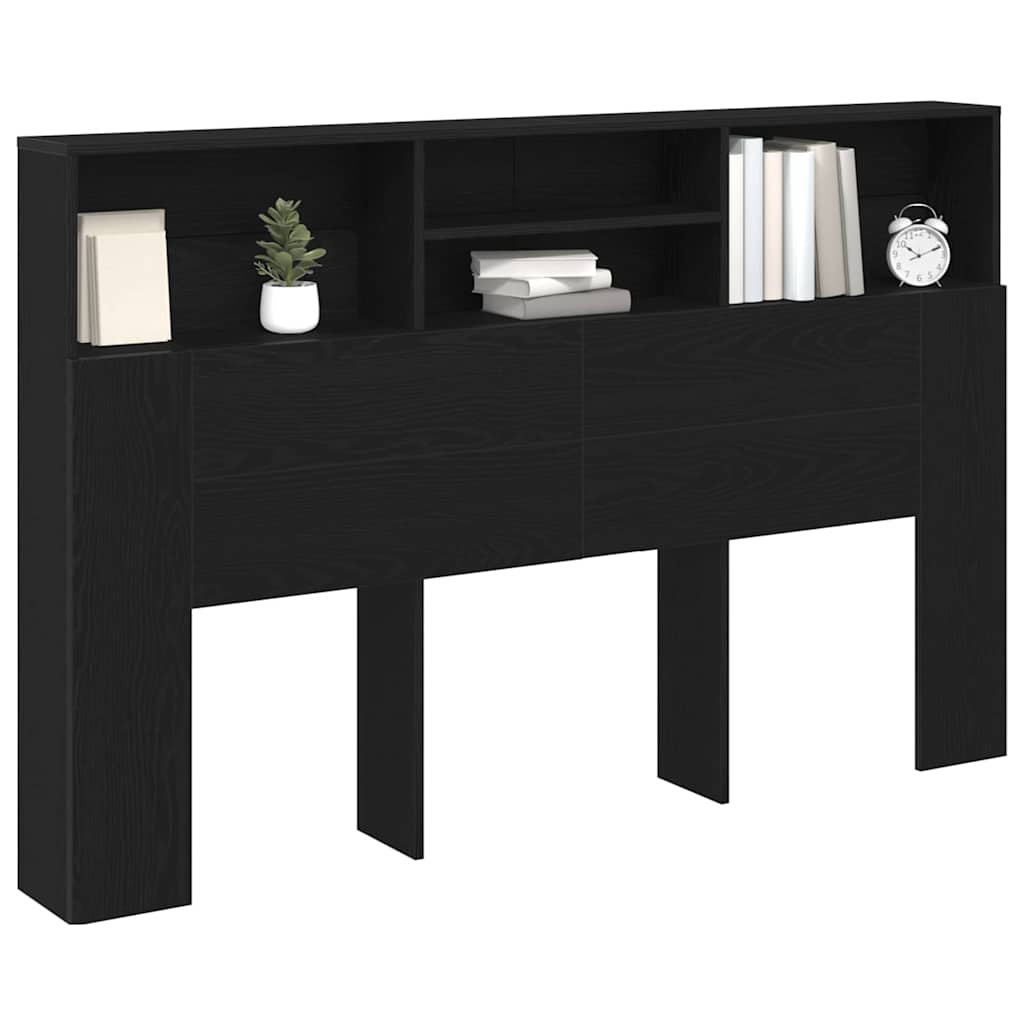 Hovedgærde Skab Sort eg 160 x 19 x 103,5 cm Konstrueret træ