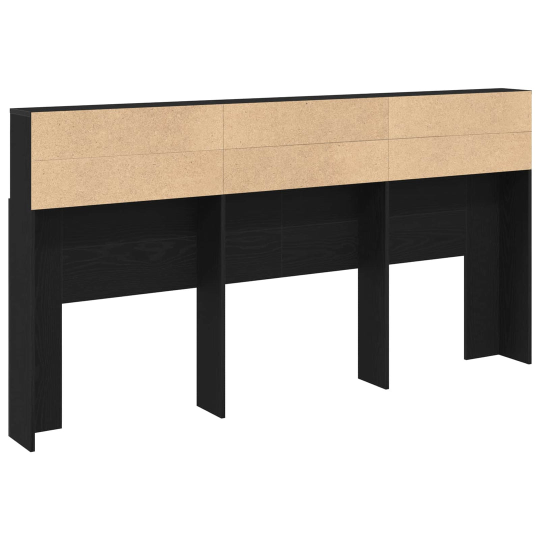 Hovedgærde Skab Sort eg 200 x 19 x 103,5 cm Konstrueret træ