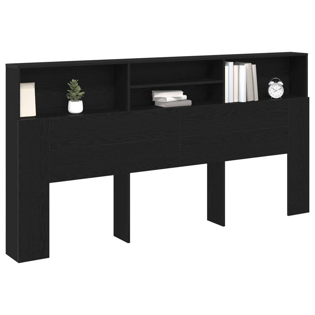 Hovedgærde Skab Sort eg 200 x 19 x 103,5 cm Konstrueret træ