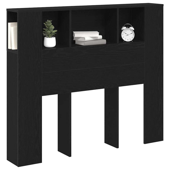 Hovedgærde Skab Sort eg 120 x 18.5 x 102.5 cm Konstrueret træ