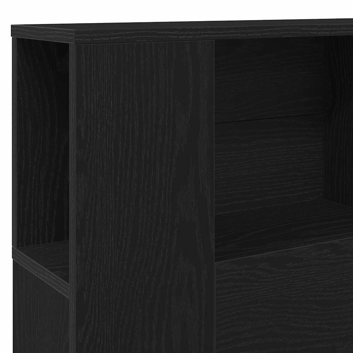 Hovedgærde Skab Sort eg 200 x 18,5 x 102,5 cm Konstrueret træ