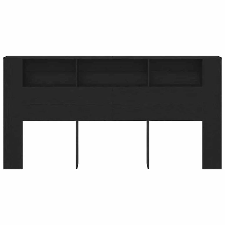 Hovedgærde Skab Sort eg 200 x 18,5 x 102,5 cm Konstrueret træ