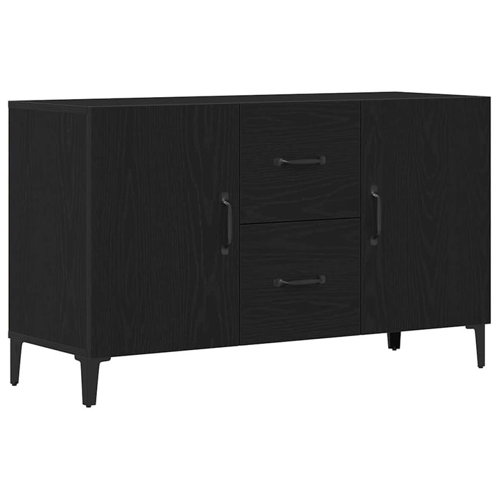 Sideboard med skuffe Sort eg 100 x 36 x 60 cm Konstrueret træ