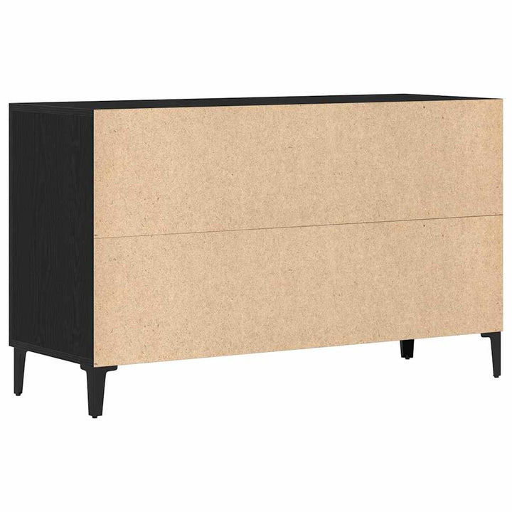 Sideboard med skuffe Sort eg 100 x 36 x 60 cm Konstrueret træ