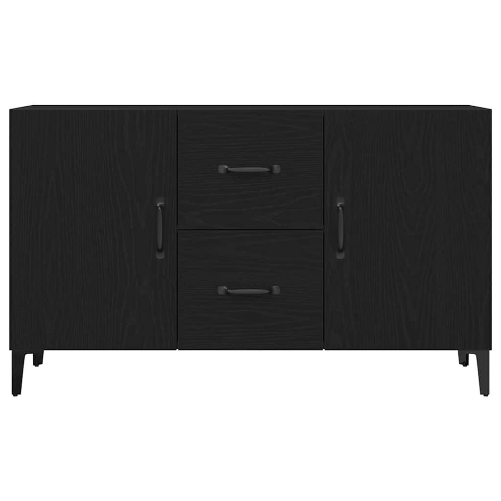 Sideboard med skuffe Sort eg 100 x 36 x 60 cm Konstrueret træ